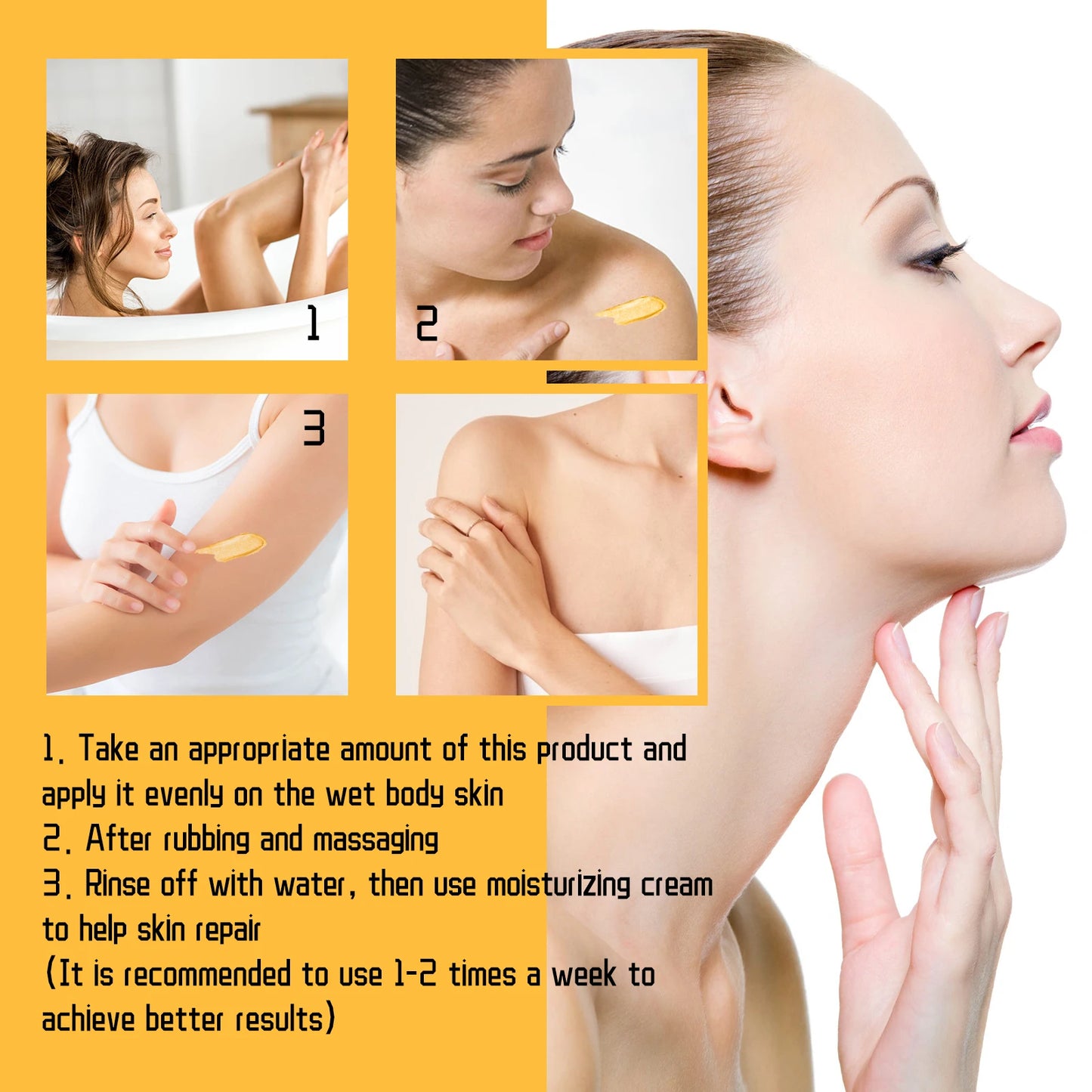 Turmeric Body Scrub-Cleanses Skin, Exfoliating, Moisturizing Skin Scrub