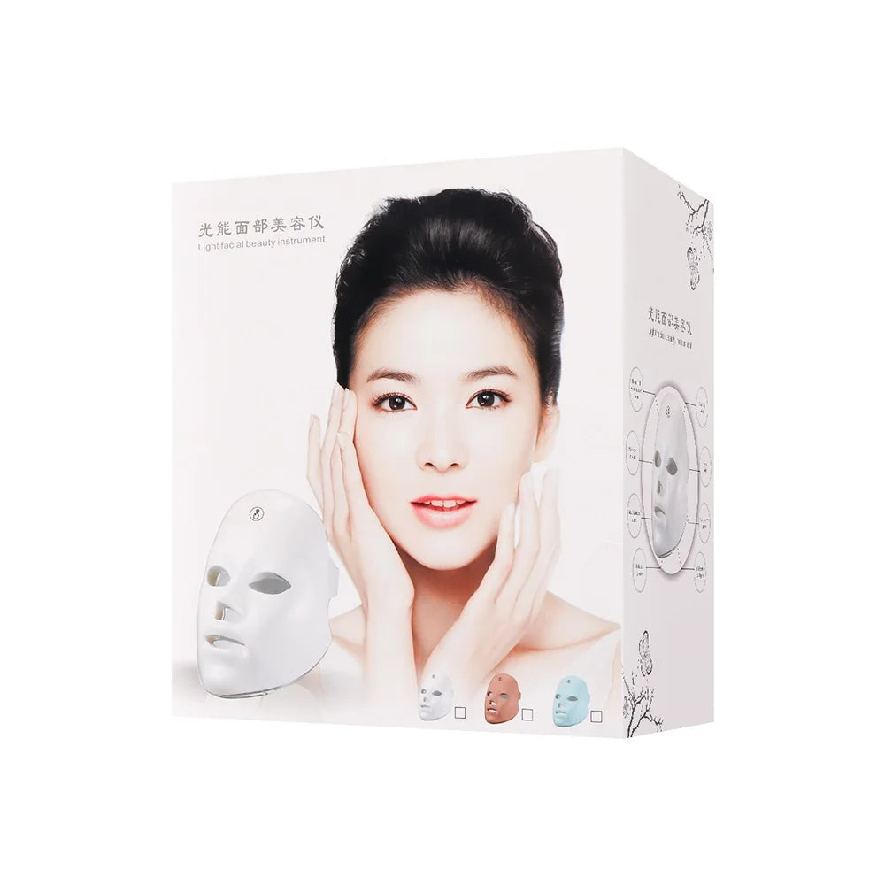 Rechargeable Facial LED Mask 7-Beauty Mask Skin Rejuvenation Home Face Lifting Skin Care Beauty Mask