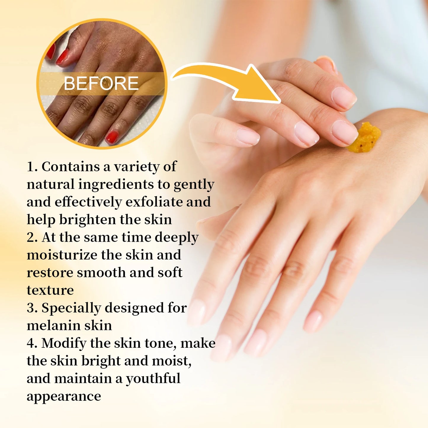 Turmeric Body Scrub-Cleanses Skin, Exfoliating, Moisturizing Skin Scrub