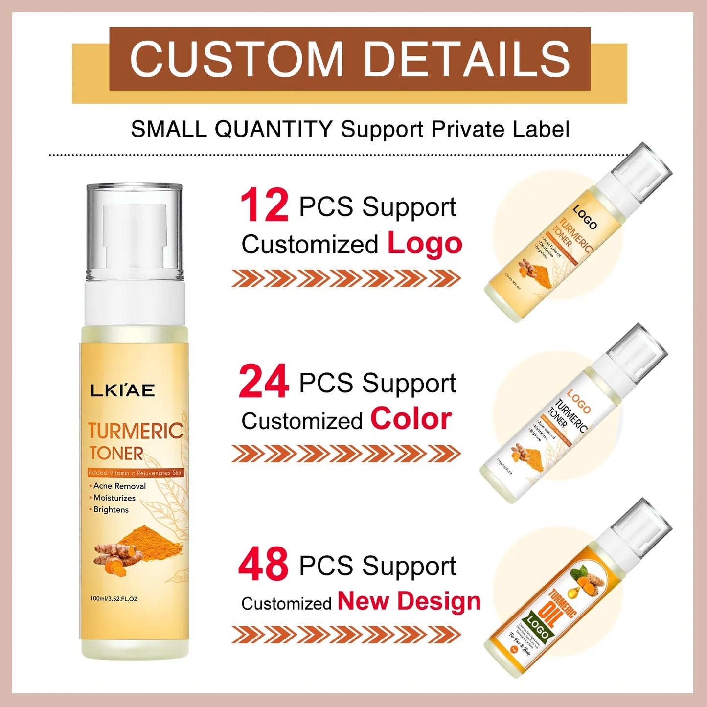 (New) Glowing Turmeric and Vitamin C Spray Acne Prone Moisturizing Face Cosmetics Skin Toner for Oily skin