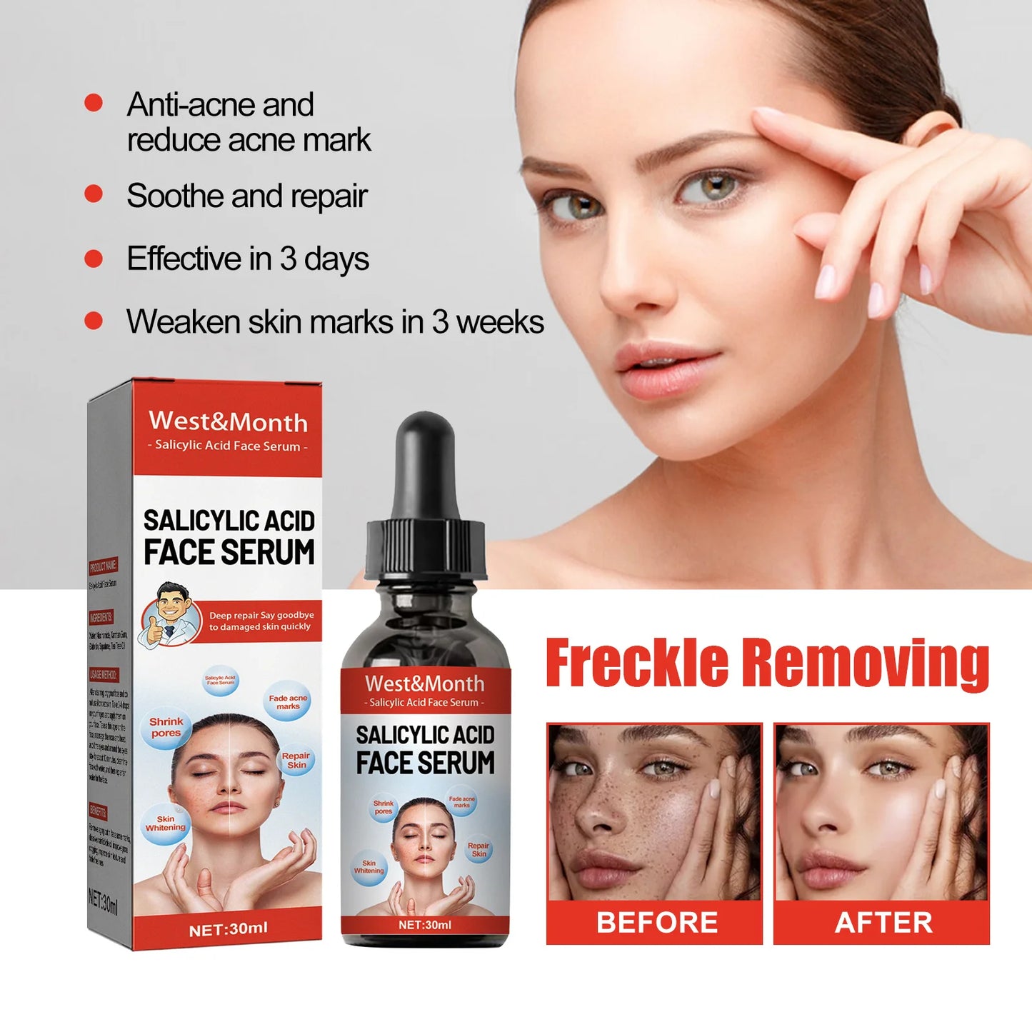 Salicylic Acid,Facial Essence, Hydrating Repair-Improve Skin Care