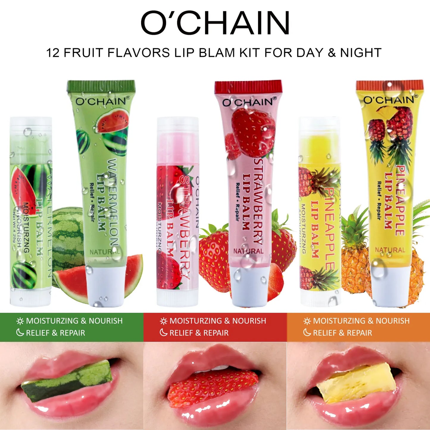 Hot Sale Colors Moisturizing Lipstick Long Lasting Lip Balm Lip Oil Kit 2 in 1