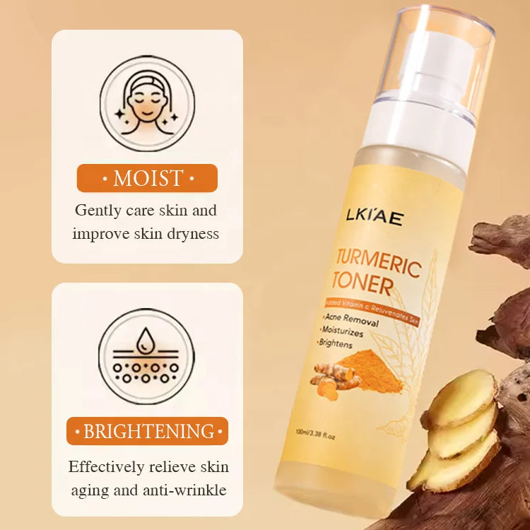 (New) Glowing Turmeric and Vitamin C Spray Acne Prone Moisturizing Face Cosmetics Skin Toner for Oily skin