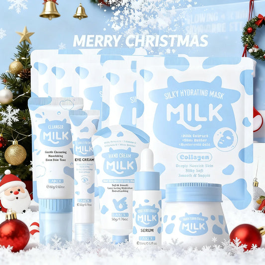 10PCS Ultimate milk glow - Brightening Eye Cream BB Cream Pore Cleansing Gentle Deep Hydration Christ+headband