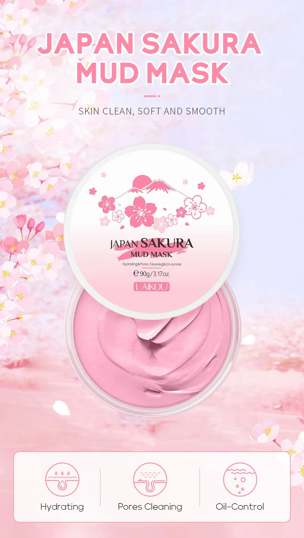 Mud Mask Deep Cleansing Oil Control Balance-Shrink Pores Remove Blackheads Refreshing Facial Mask
