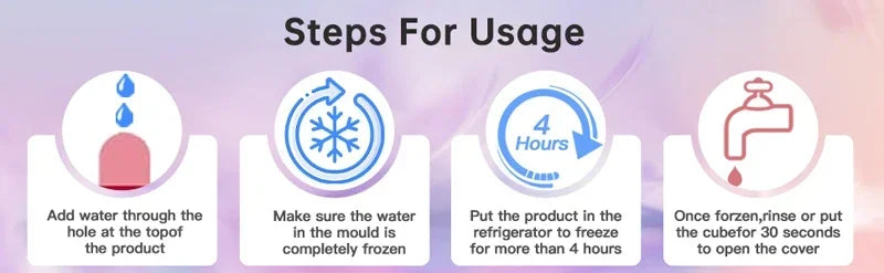 Ice Face Roller-Massage Silicone Ice Mold For Eye Puffiness, Shrink Pores