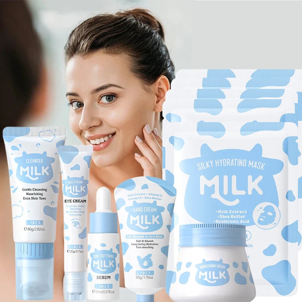 10PCS Ultimate milk glow - Brightening Eye Cream BB Cream Pore Cleansing Gentle Deep Hydration Christ+headband