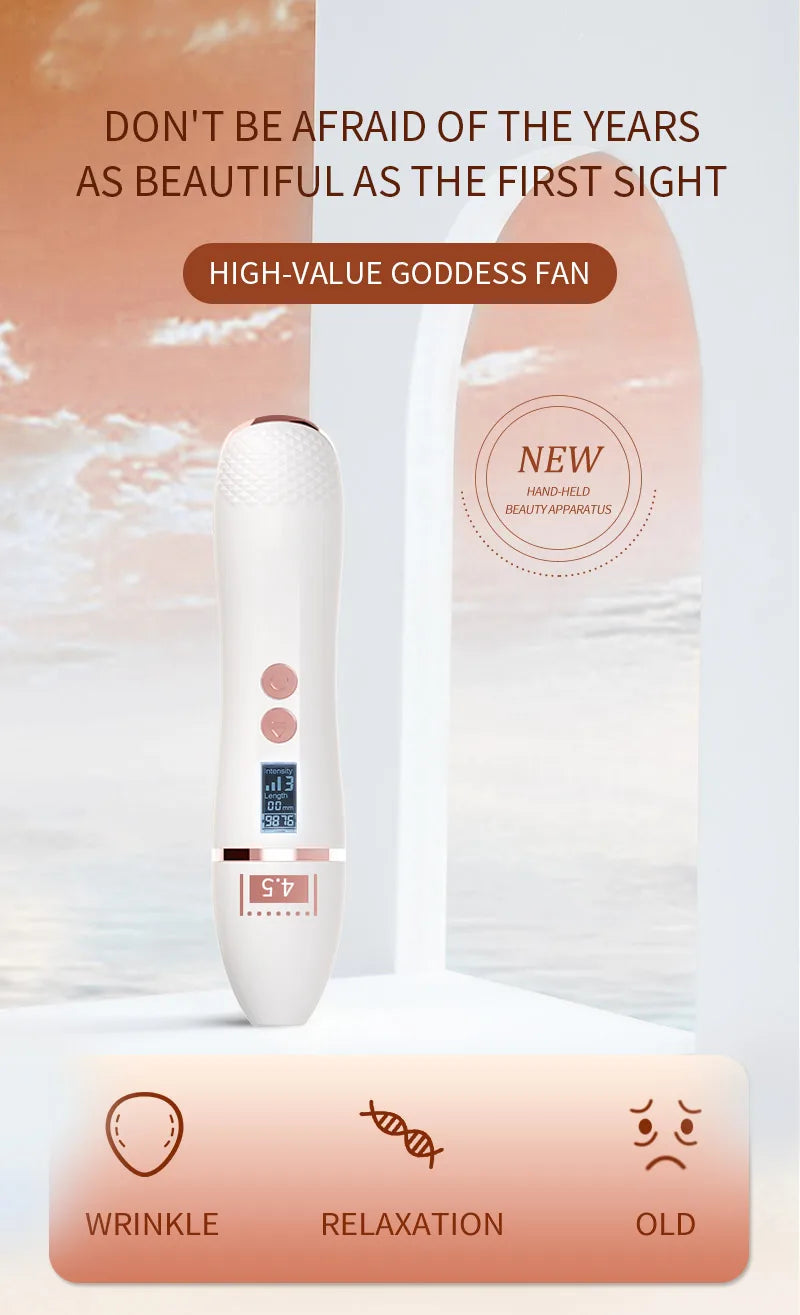 Magic 7D Mini Ultrasonic Face Lifting, Massager SPA Beauty Machine,Wrinkle Removal, Anti-Aging Skin Tightening Eye Care