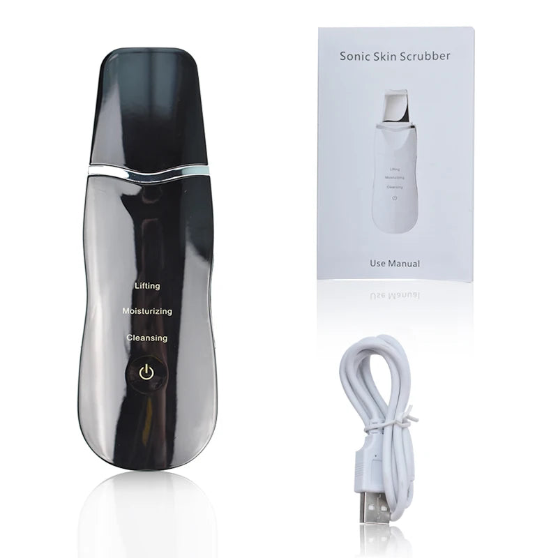 Ultrasonic Deep Face Cleaning Machine Skin Scrubber Remove Dirt Blackhead Reduce Spots And Wrinkles Facial Lifting