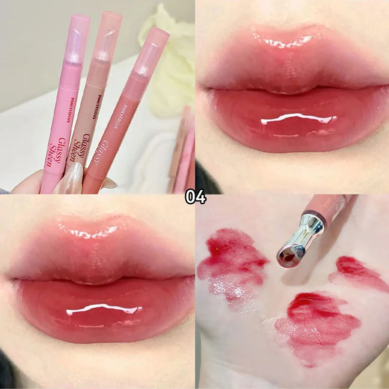 Pinkyfocus Moisturizing, Natural, Easy to Apply, Lipgloss-Has a Water-Gloss Finish, Does Not Stick to the Cup, Does Not Show Lip Lines, Is Non-Sticky, Enhances Lip Volume, Brightens the Complexion, High-End Versatile Korean-S