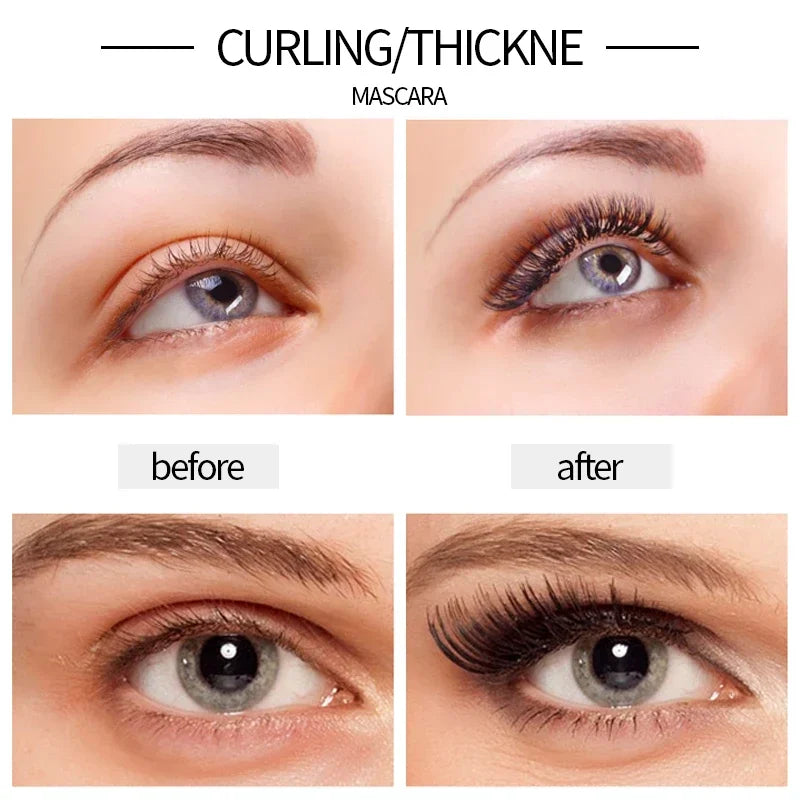 Liquid Eyeliner Pencil+4D Waterproof Mascara Set Cosmetics Eye Liner Thick Curling Mascara Eyebrow Pencil Eyes Makeup