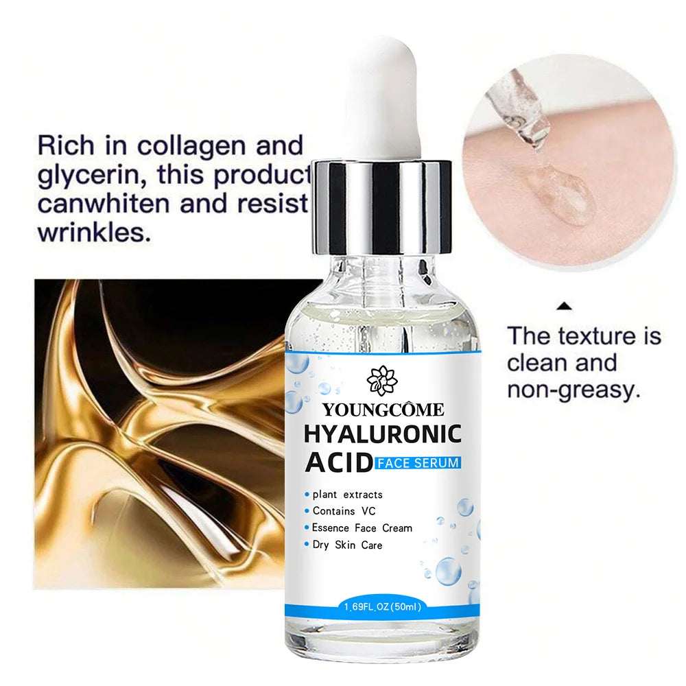 Hyaluronic Acid Facial Serum – Deep Hydration with Vitamin C & Plant Extracts