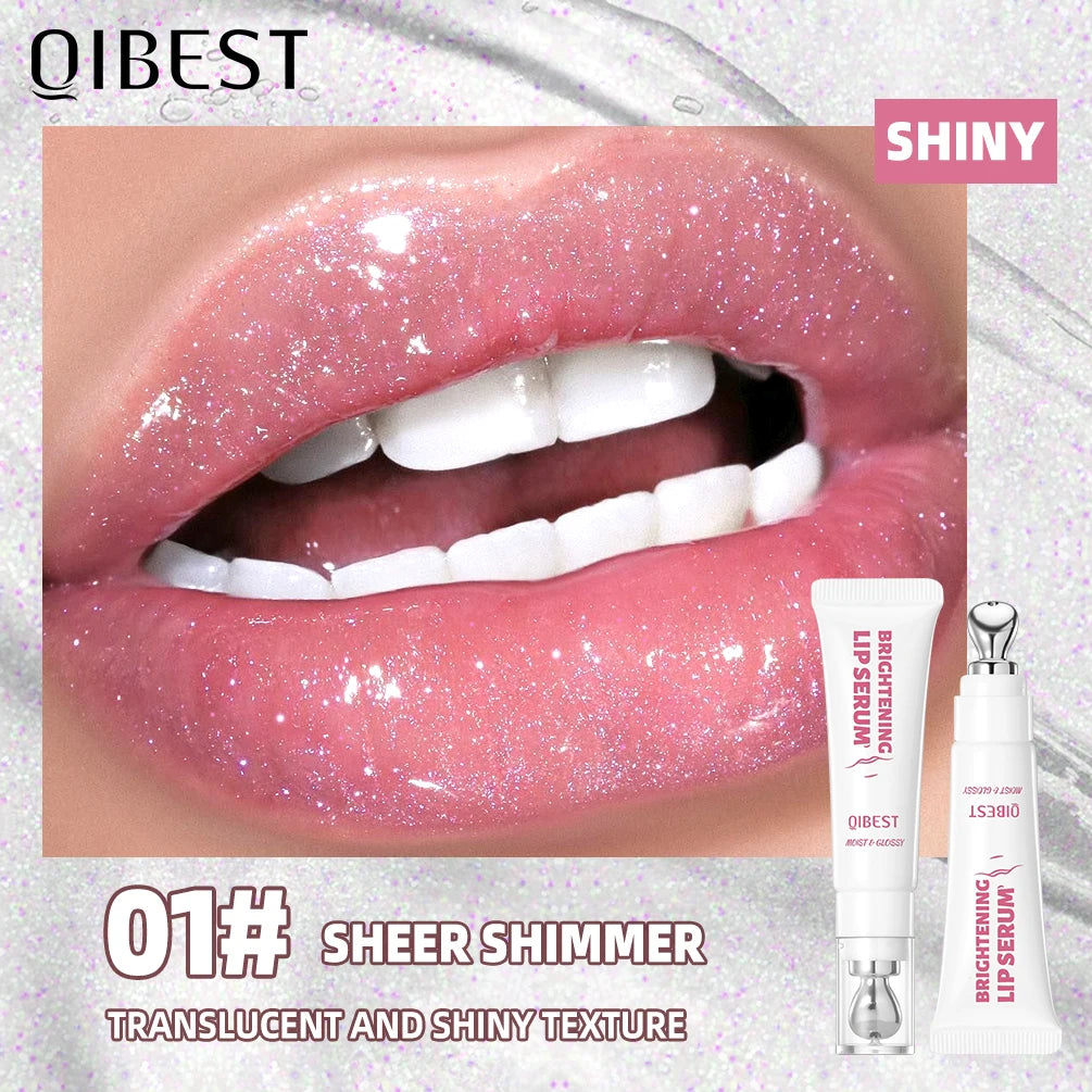 Mirror Pearl Lipgloss-Long Lasting Moisturizing Shine Glitter Lip Glaze Non Stick Cup Jelly Pout Lip Tint Makeup