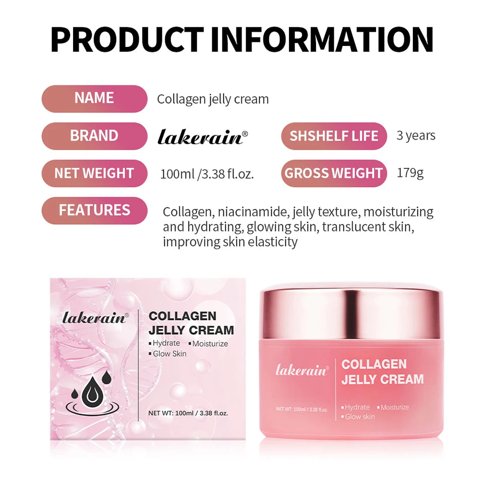 Anti Aging Collagen Face Cream-100ml Niacinamide Moisturizer Hydrating Gel For Tightening Soothing Firmness Skincare
