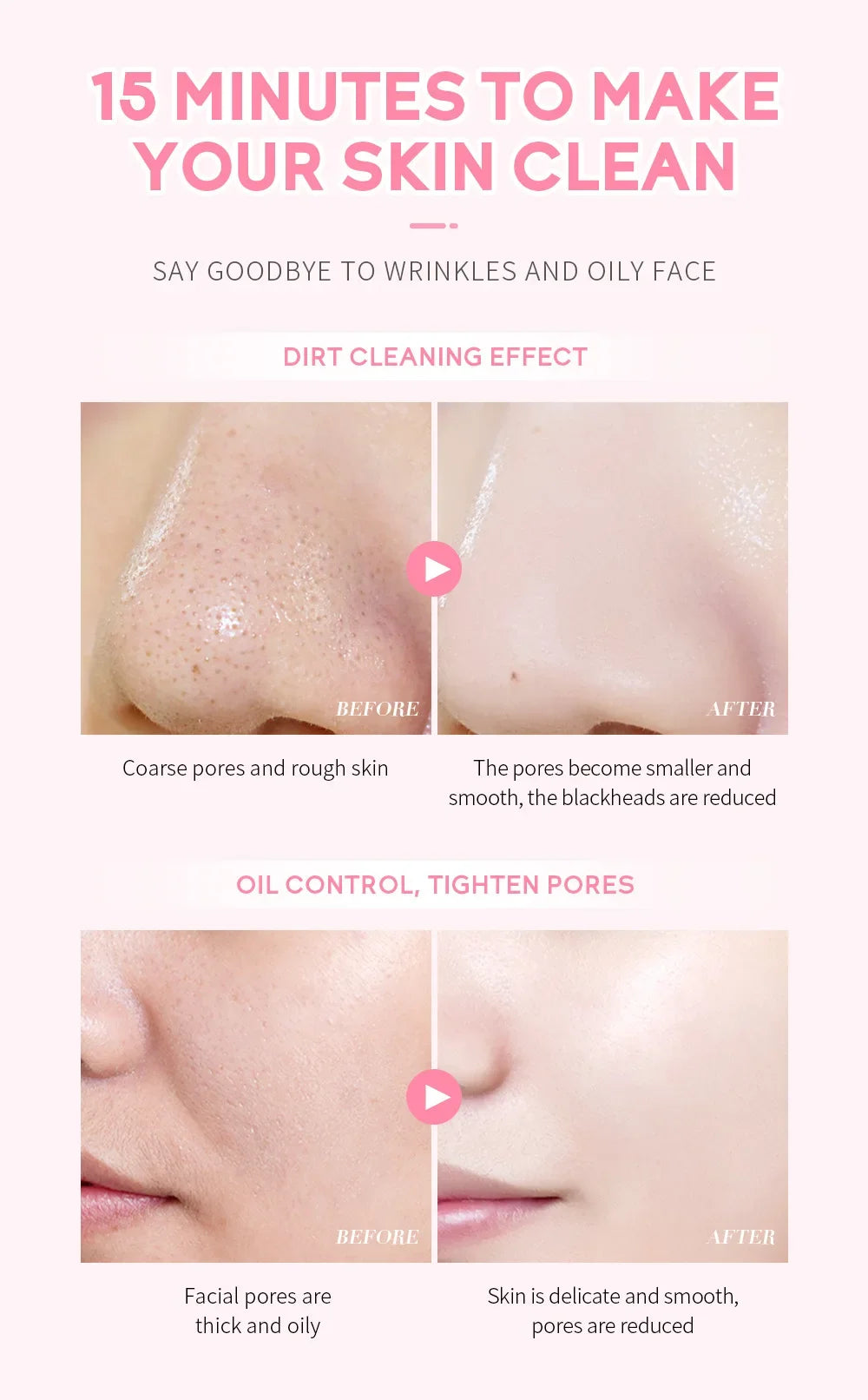 Mud Mask Deep Cleansing Oil Control Balance-Shrink Pores Remove Blackheads Refreshing Facial Mask