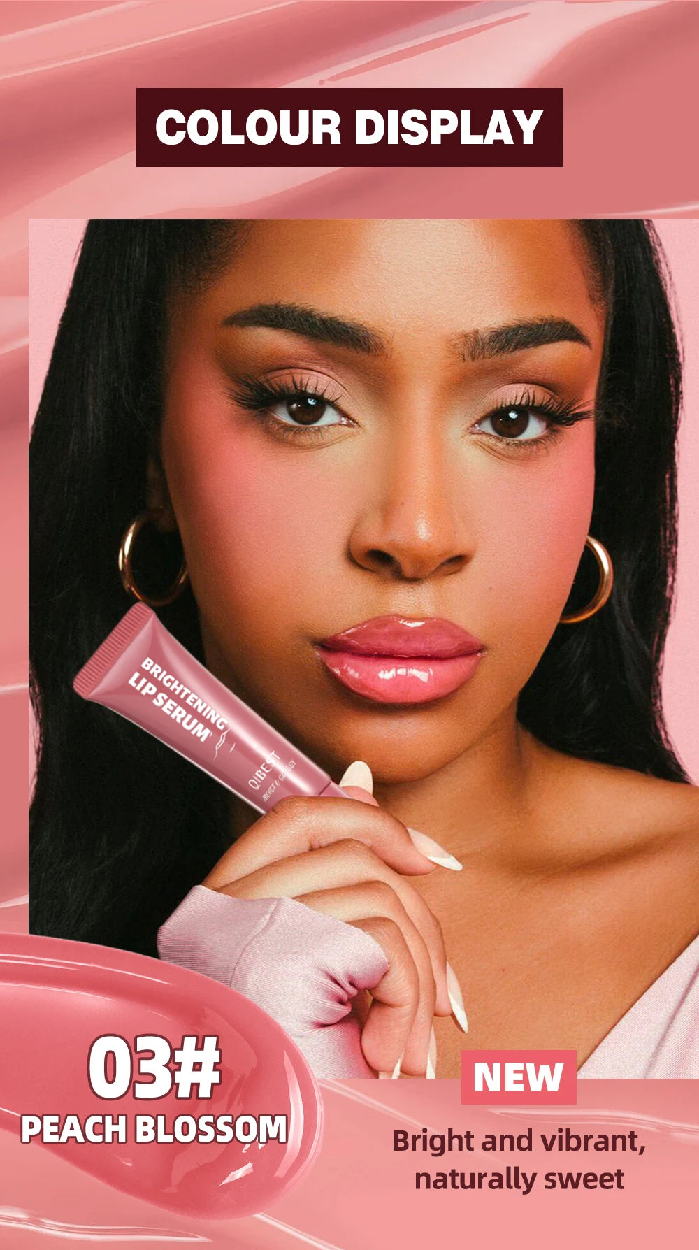 Mirror Pearl Lipgloss-Long Lasting Moisturizing Shine Glitter Lip Glaze Non Stick Cup Jelly Pout Lip Tint Makeup