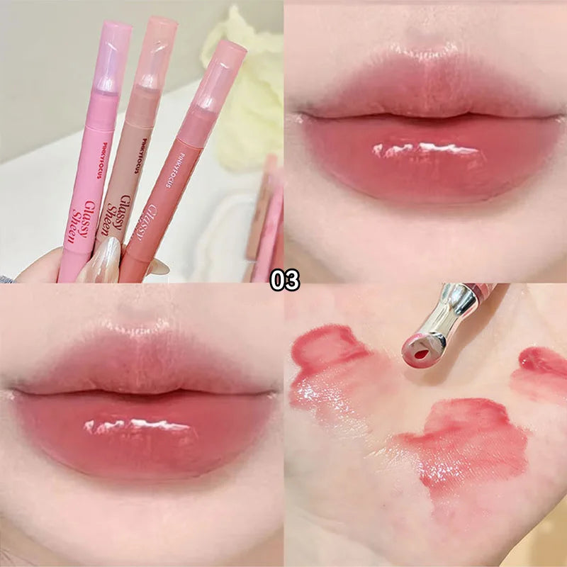 Pinkyfocus Moisturizing, Natural, Easy to Apply, Lipgloss-Has a Water-Gloss Finish, Does Not Stick to the Cup, Does Not Show Lip Lines, Is Non-Sticky, Enhances Lip Volume, Brightens the Complexion, High-End Versatile Korean-S