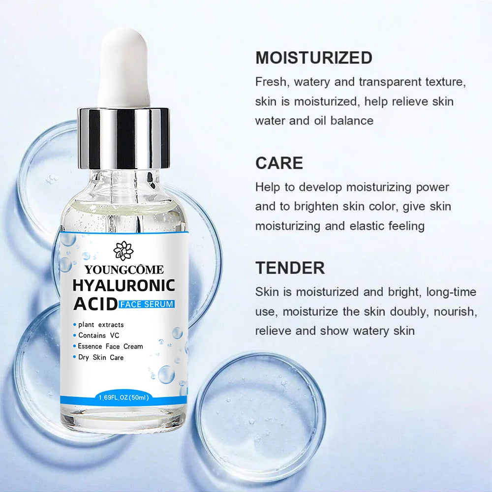 Hyaluronic Acid Facial Serum – Deep Hydration with Vitamin C & Plant Extracts