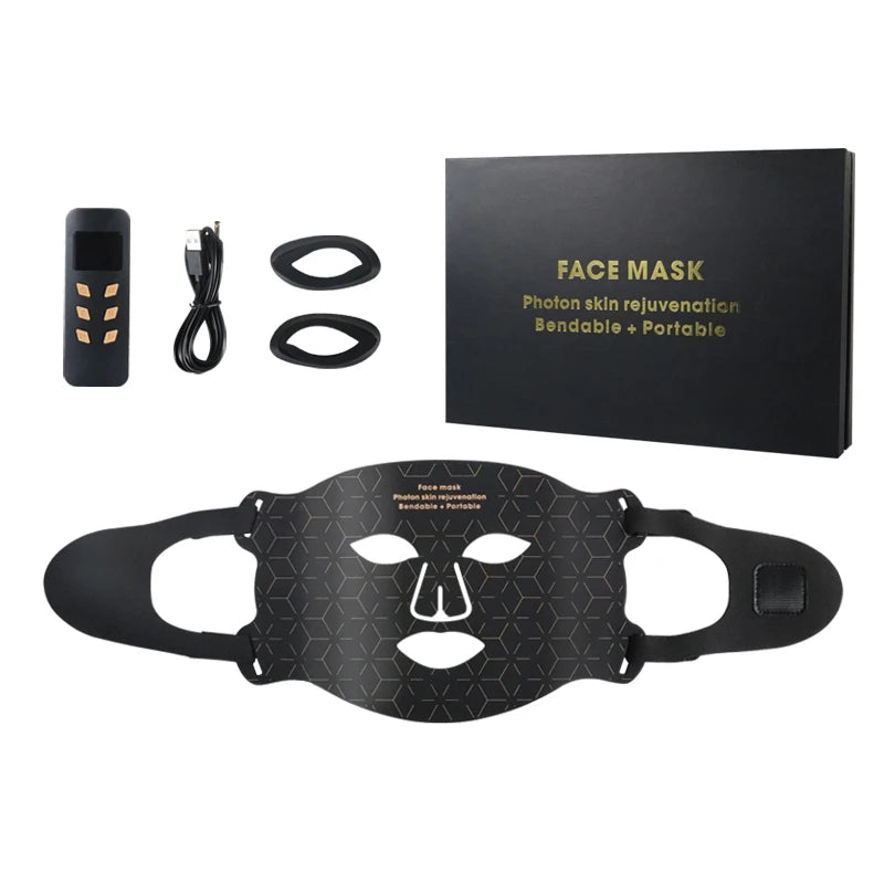 Soft Portable Led Facial Mask-Red Light Therapy Skin Care Face Beauty Mask
