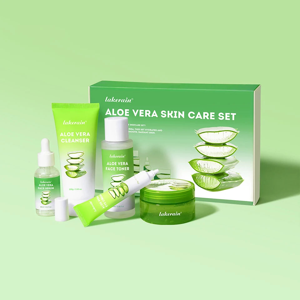 Aloe Vera 5-Piece Skin Care Set – Hydrating & Nourishing Daily Routine