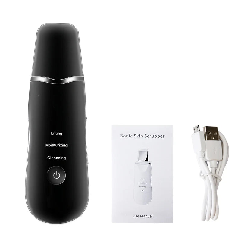 Ultrasonic Deep Face Cleaning Machine Skin Scrubber Remove Dirt Blackhead Reduce Spots And Wrinkles Facial Lifting