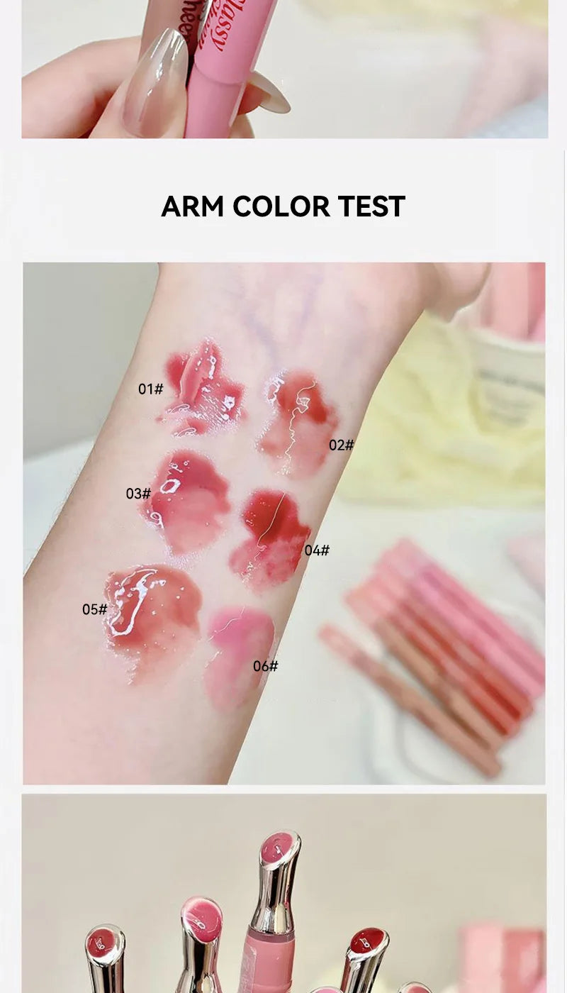 Pinkyfocus Moisturizing, Natural, Easy to Apply, Lipgloss-Has a Water-Gloss Finish, Does Not Stick to the Cup, Does Not Show Lip Lines, Is Non-Sticky, Enhances Lip Volume, Brightens the Complexion, High-End Versatile Korean-S