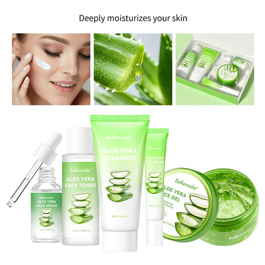 Aloe Vera 5-Piece Skin Care Set – Hydrating & Nourishing Daily Routine