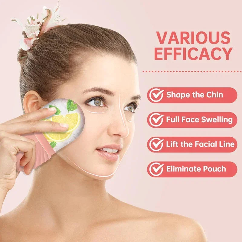 Ice Face Roller-Massage Silicone Ice Mold For Eye Puffiness, Shrink Pores