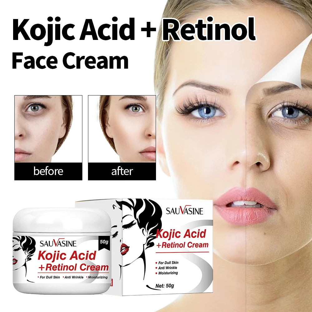 Kojic Acid Glow Skin Care Set – Face Cream & Handmade Cleansing Soap Duo