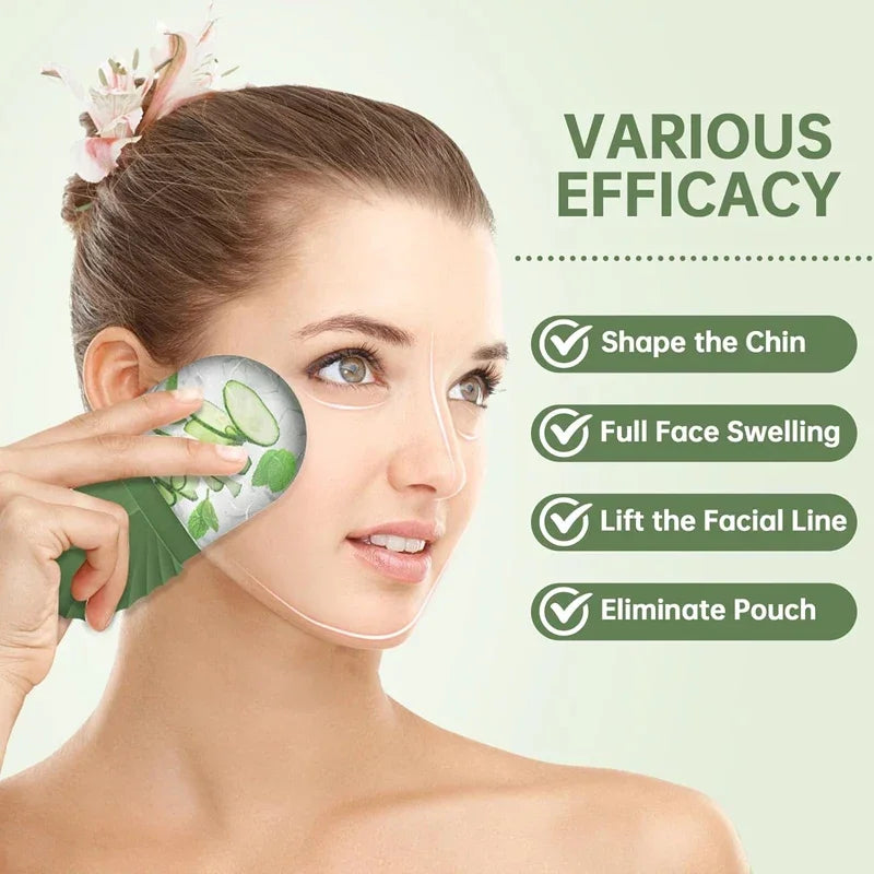 Ice Face Roller-Massage Silicone Ice Mold For Eye Puffiness, Shrink Pores