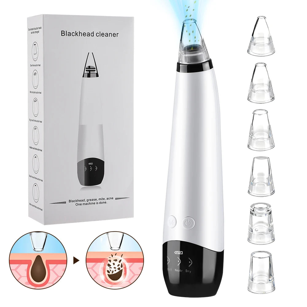 3 Suction Mode Blackhead Remover-Face Cleansing Beauty Machine Dead Skin Remover + Skin Care Tool