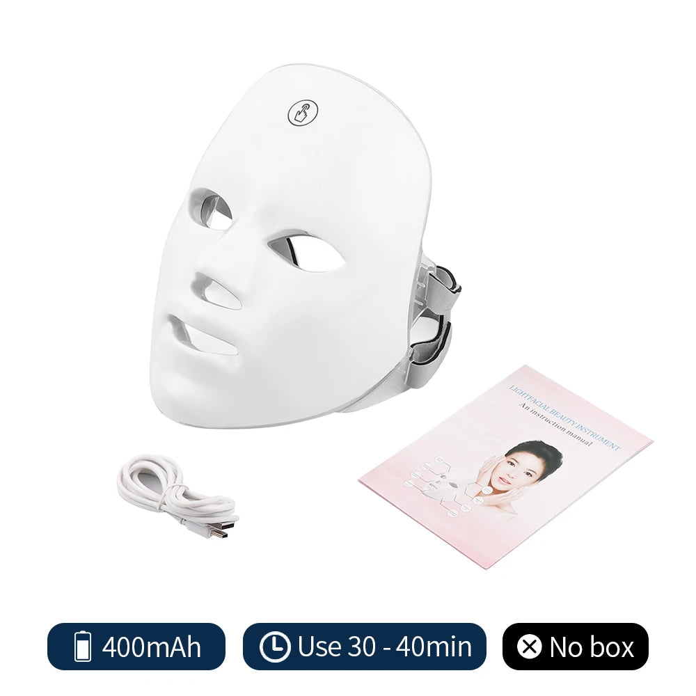 Rechargeable Facial LED Mask 7-Beauty Mask Skin Rejuvenation Home Face Lifting Skin Care Beauty Mask