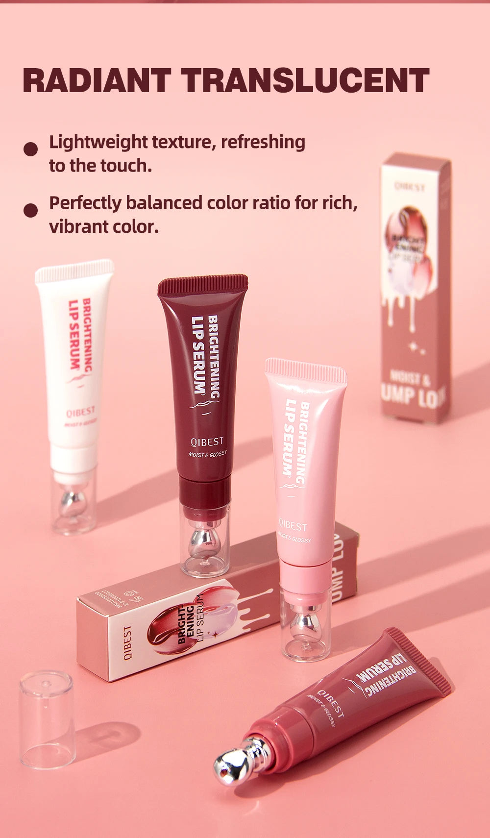 Mirror Pearl Lipgloss-Long Lasting Moisturizing Shine Glitter Lip Glaze Non Stick Cup Jelly Pout Lip Tint Makeup