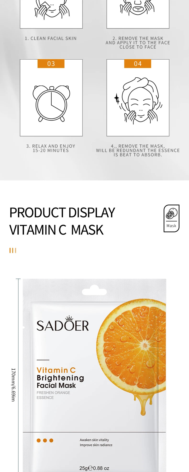 Vitamin C Brightening Facial Mask