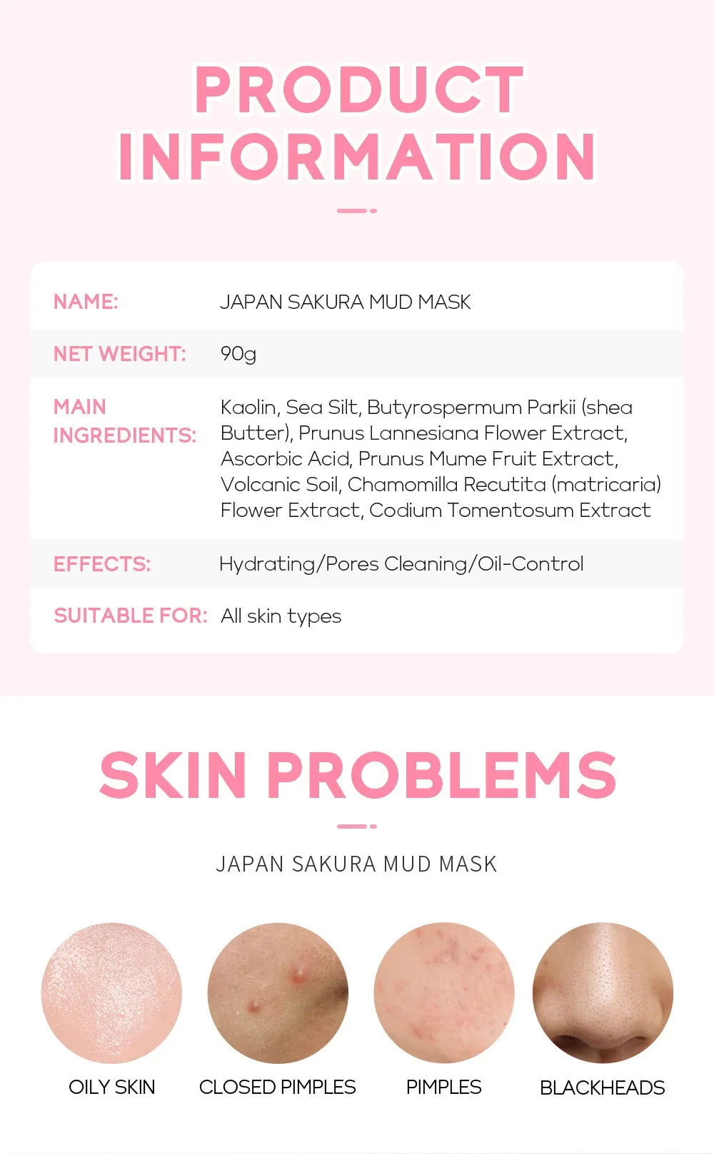 Mud Mask Deep Cleansing Oil Control Balance-Shrink Pores Remove Blackheads Refreshing Facial Mask