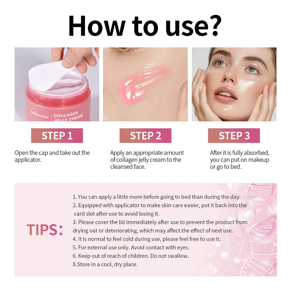 Anti Aging Collagen Face Cream-100ml Niacinamide Moisturizer Hydrating Gel For Tightening Soothing Firmness Skincare