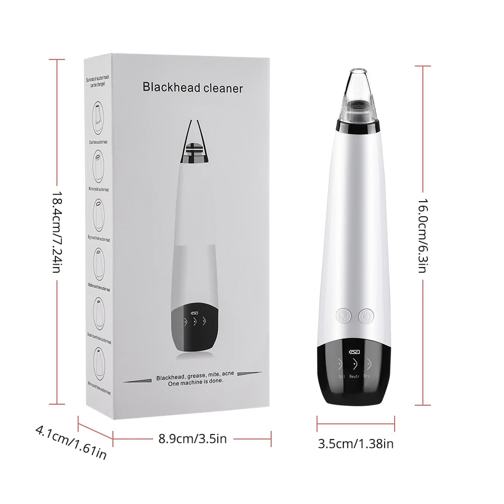 3 Suction Mode Blackhead Remover-Face Cleansing Beauty Machine Dead Skin Remover + Skin Care Tool