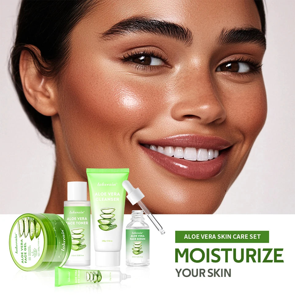 Aloe Vera 5-Piece Skin Care Set – Hydrating & Nourishing Daily Routine