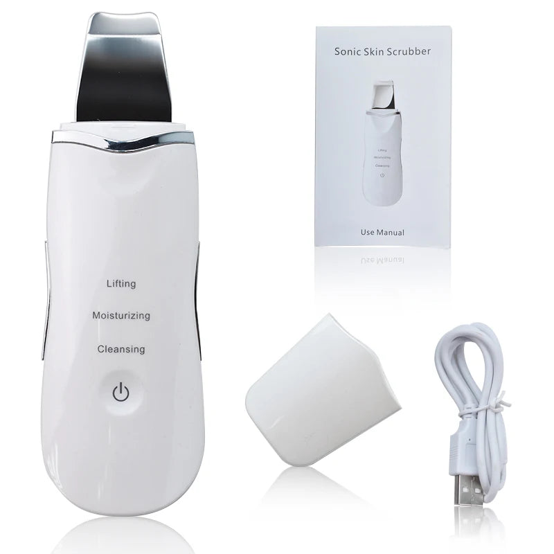 Ultrasonic Deep Face Cleaning Machine Skin Scrubber Remove Dirt Blackhead Reduce Spots And Wrinkles Facial Lifting