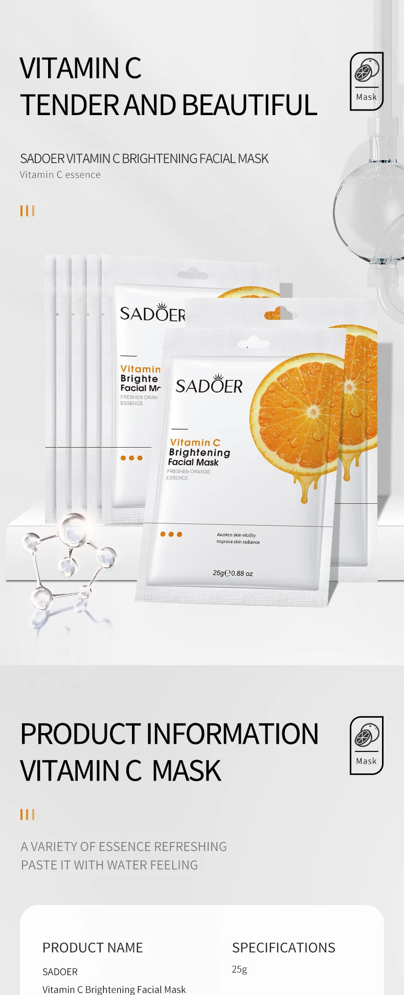 Vitamin C Brightening Facial Mask