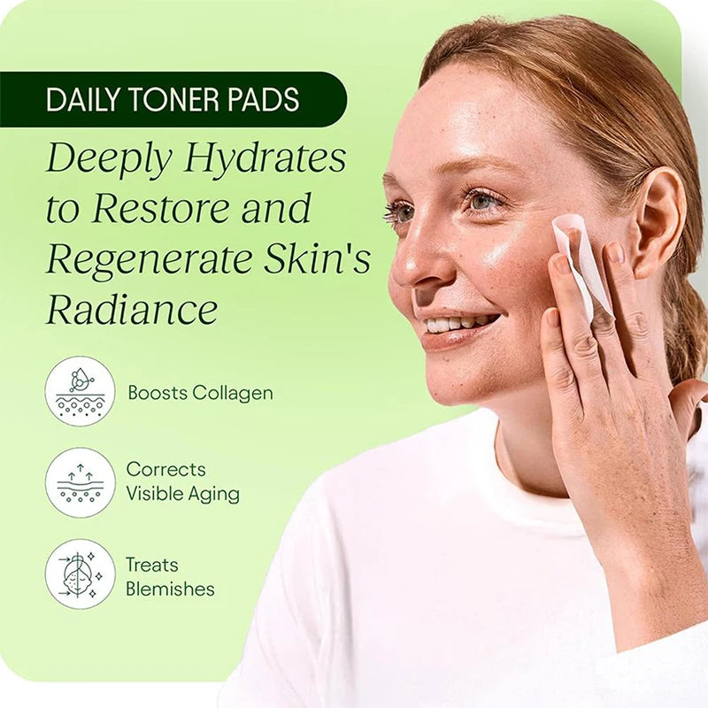 Korean Skin Care Cleansing Cotton Pads Centella Asiatica Niacinamide Peptide Daily Deep Hydrating Moisturizing Toner Cotton Pads