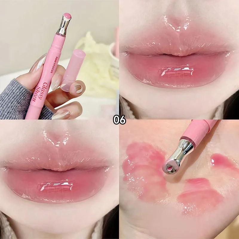 Pinkyfocus Moisturizing, Natural, Easy to Apply, Lipgloss-Has a Water-Gloss Finish, Does Not Stick to the Cup, Does Not Show Lip Lines, Is Non-Sticky, Enhances Lip Volume, Brightens the Complexion, High-End Versatile Korean-S