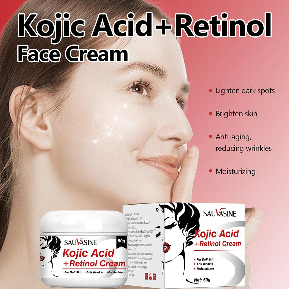 Kojic Acid Glow Skin Care Set – Face Cream & Handmade Cleansing Soap Duo