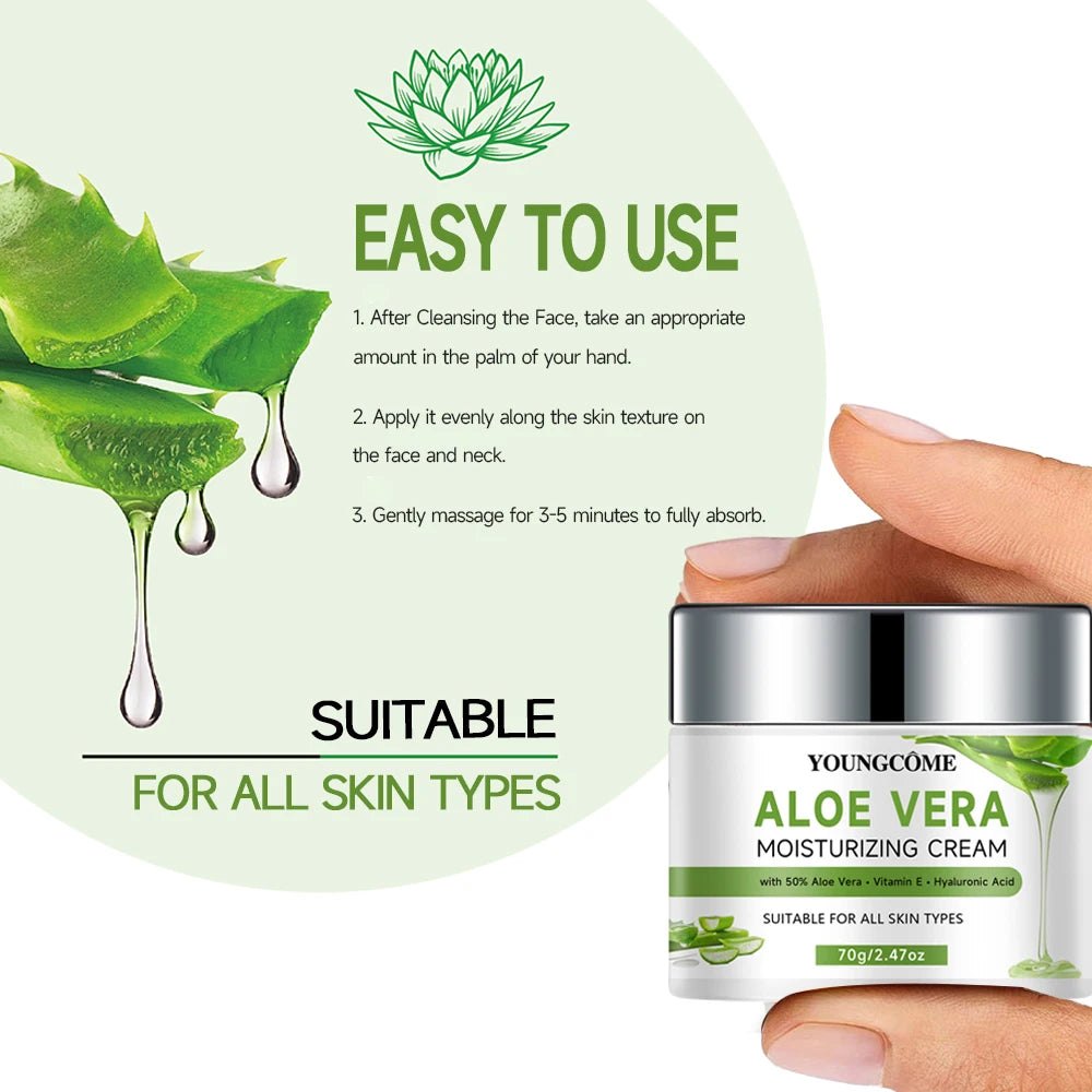 Aloe Vera Moisturizing Cream & Skincare Set