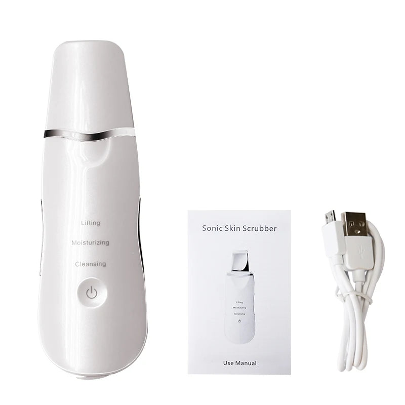 Ultrasonic Deep Face Cleaning Machine Skin Scrubber Remove Dirt Blackhead Reduce Spots And Wrinkles Facial Lifting