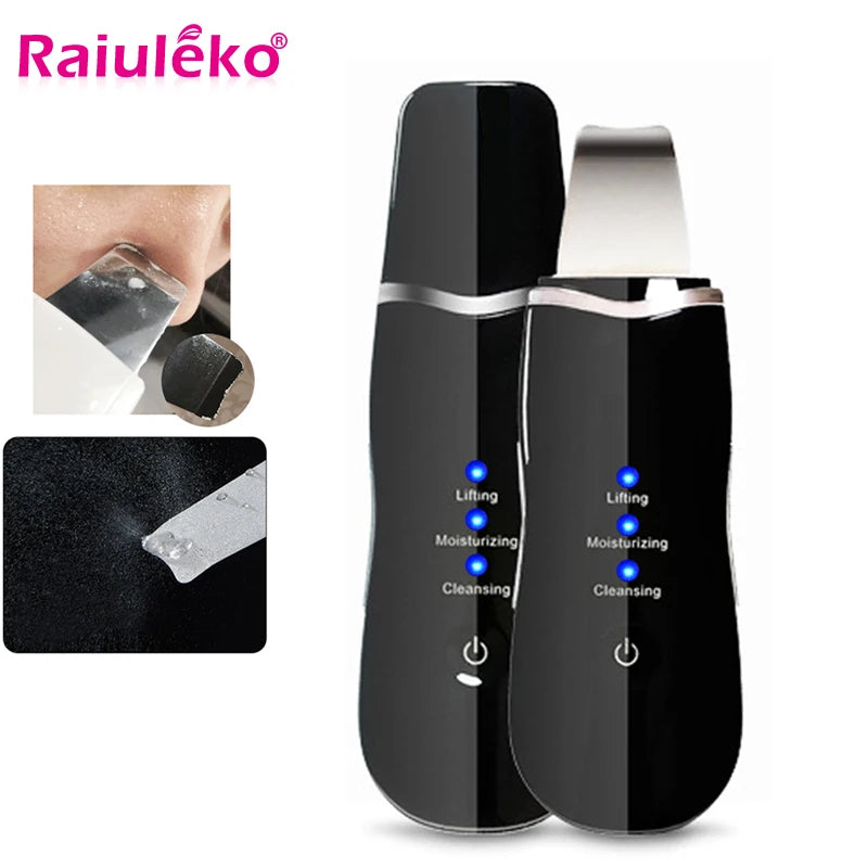 Ultrasonic Deep Face Cleaning Machine Skin Scrubber Remove Dirt Blackhead Reduce Spots And Wrinkles Facial Lifting