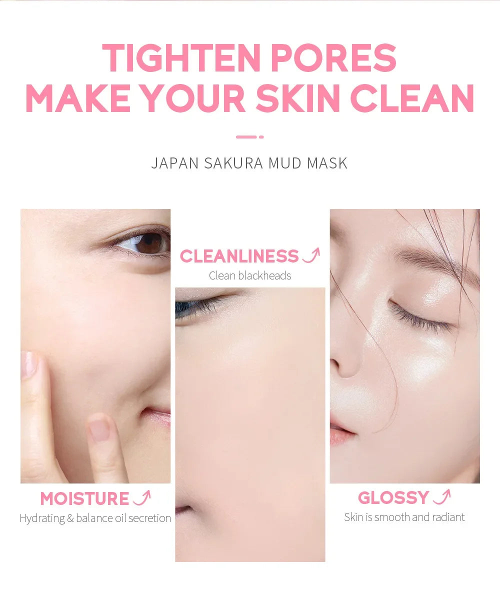 Mud Mask Deep Cleansing Oil Control Balance-Shrink Pores Remove Blackheads Refreshing Facial Mask