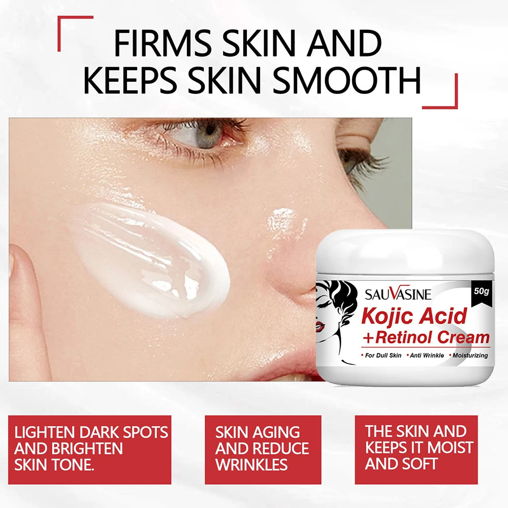 Kojic Acid Glow Skin Care Set – Face Cream & Handmade Cleansing Soap Duo