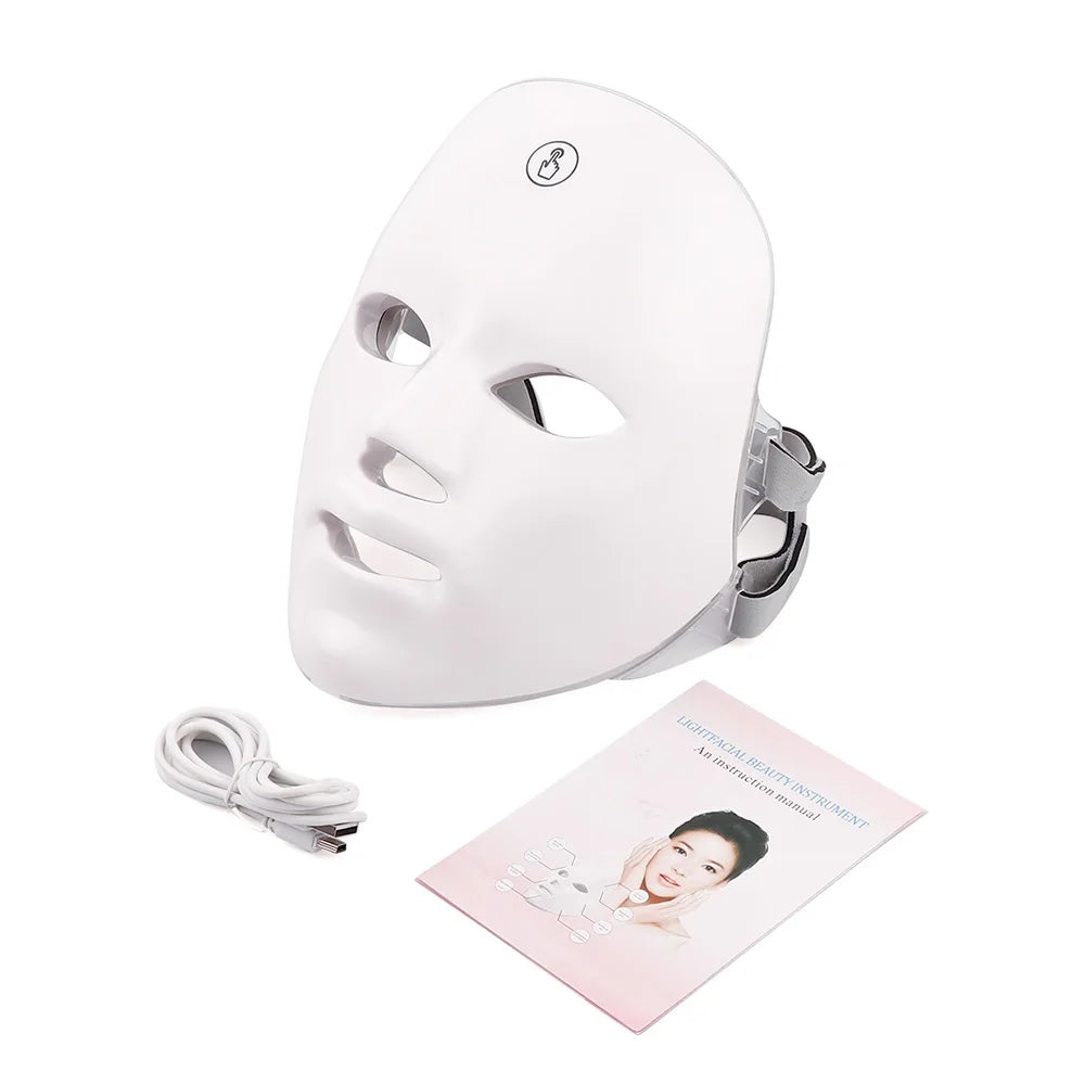 Rechargeable Facial LED Mask 7-Beauty Mask Skin Rejuvenation Home Face Lifting Skin Care Beauty Mask