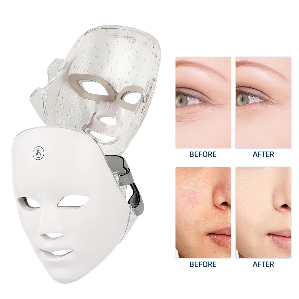 Rechargeable Facial LED Mask 7-Beauty Mask Skin Rejuvenation Home Face Lifting Skin Care Beauty Mask